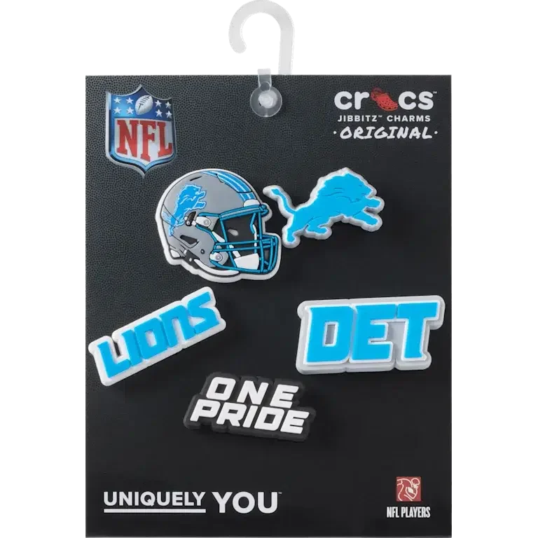 NFL Detroit Lions 5-pak Jibbitz-skovedhæng NFL Detroit Lions 5-pak Jibbitz-skovedhæng
