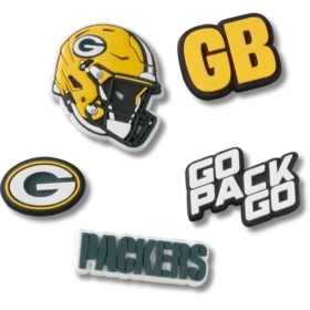 NFL Green Bay Packers 5-pak Jibbitz-sko-vedhæng