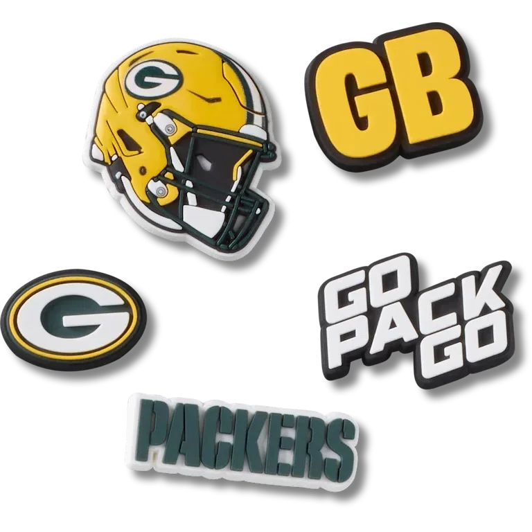 NFL Green Bay Packers 5-pak Jibbitz-sko-vedhæng NFL Green Bay Packers 5-pak Jibbitz-sko-vedhæng