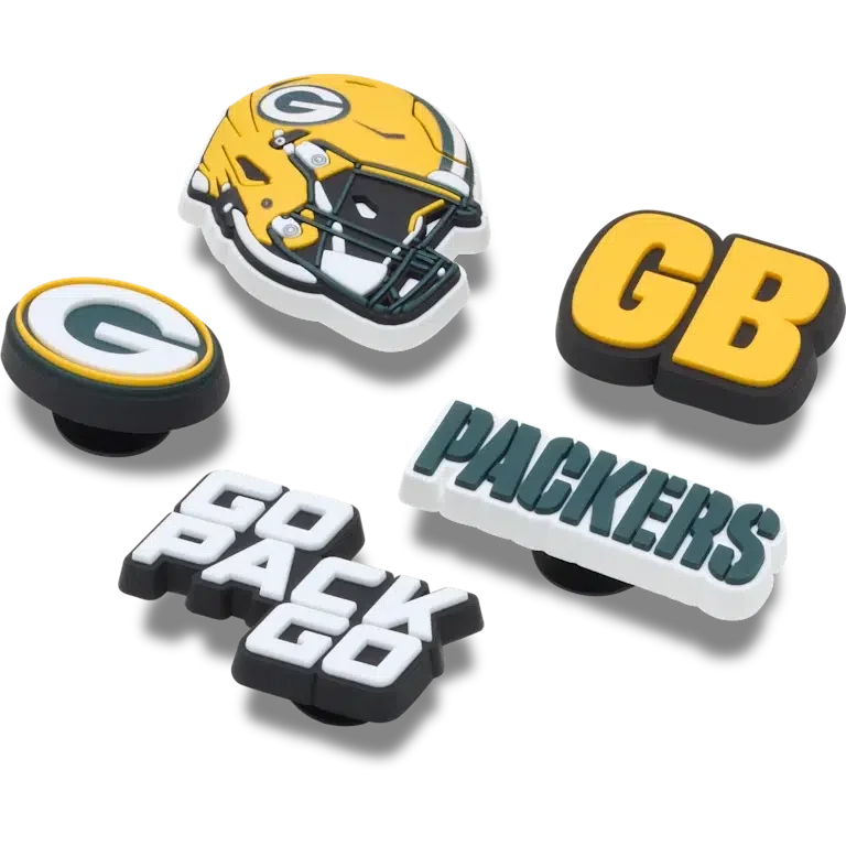 NFL Green Bay Packers 5-pak Jibbitz-sko-vedhæng NFL Green Bay Packers 5-pak Jibbitz-sko-vedhæng