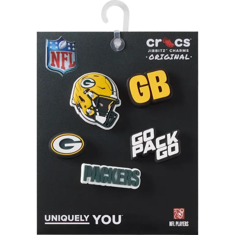 NFL Green Bay Packers 5-pak Jibbitz-sko-vedhæng NFL Green Bay Packers 5-pak Jibbitz-sko-vedhæng