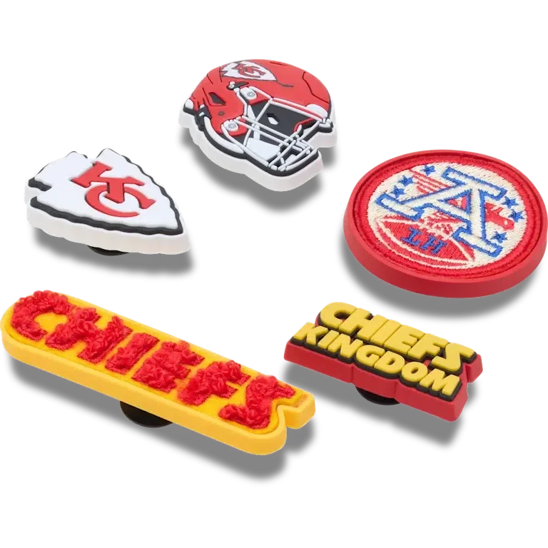 NFL Kansas City Chiefs 5-pak Jibbitz-skovedhæng NFL Kansas City Chiefs 5-pak Jibbitz-skovedhæng