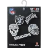 NFL Las Vegas Raiders 5-pak Jibbitz-sko-vedhæng NFL Las Vegas Raiders 5-pak Jibbitz-sko-vedhæng