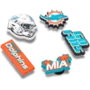 NFL Miami Dolphins 5-pak Jibbitz-sko-vedhæng
