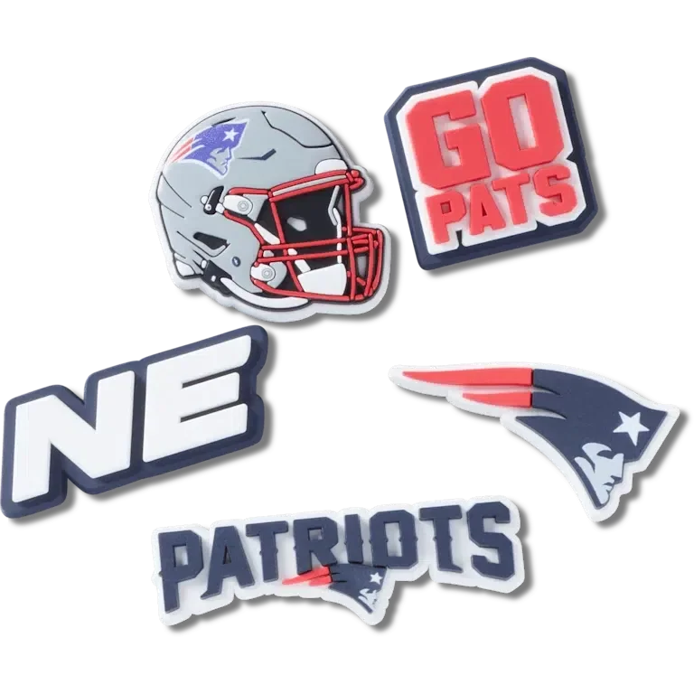 NFL New England Patriots 5-pak Jibbitz-skovedhæng NFL New England Patriots 5-pak Jibbitz-skovedhæng
