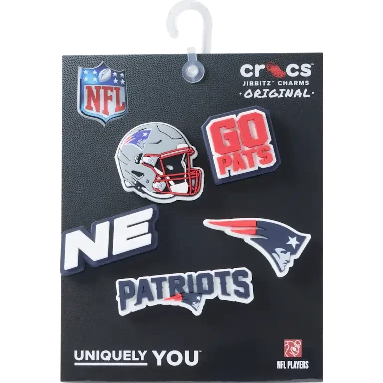 NFL New England Patriots 5-pak Jibbitz-skovedhæng NFL New England Patriots 5-pak Jibbitz-skovedhæng