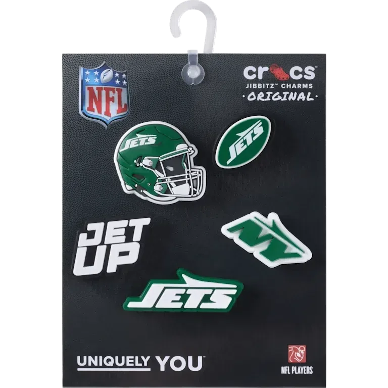 NFL New York Jets 5-pak Jibbitz-sko-vedhæng NFL New York Jets 5-pak Jibbitz-sko-vedhæng