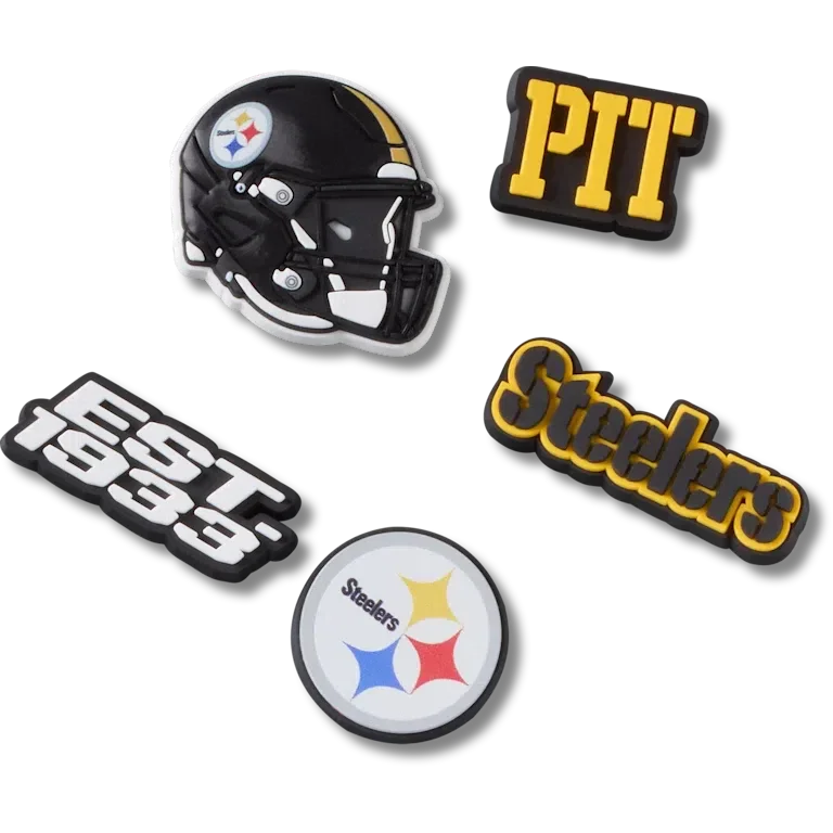 NFL Pittsburgh Steelers 5-pak Jibbitz-skovedhæng NFL Pittsburgh Steelers 5-pak Jibbitz-skovedhæng