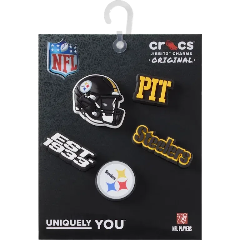 NFL Pittsburgh Steelers 5-pak Jibbitz-skovedhæng NFL Pittsburgh Steelers 5-pak Jibbitz-skovedhæng