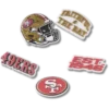 NFL San Francisco 49ers 5-pak Jibbitz-skovedhæng NFL San Francisco 49ers 5-pak Jibbitz-skovedhæng