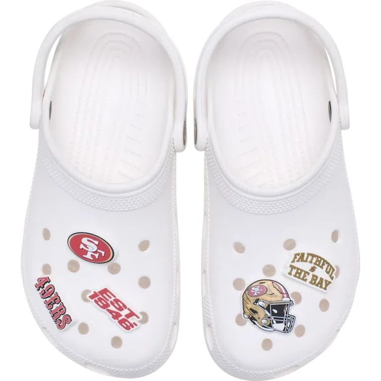NFL San Francisco 49ers 5-pak Jibbitz-skovedhæng NFL San Francisco 49ers 5-pak Jibbitz-skovedhæng
