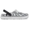 Off Court Clogs “Marbled White Black”