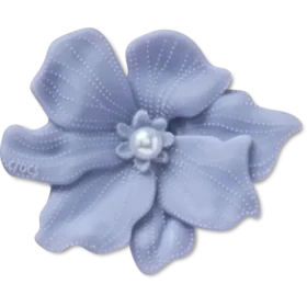Periwinkle-blomst med perle Jibbitz-vedhæng