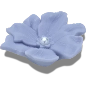 Periwinkle-blomst med perle Jibbitz-vedhæng