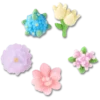 Perleblomster, 5-pak Jibbitz-vedhæng