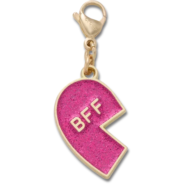 Pink glitter BFF-charm til venstre Jibbitz-skovedhæng Pink glitter BFF-charm til venstre Jibbitz-skovedhæng