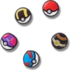 Poke Ball 5-pak Jibbitz-vedhæng