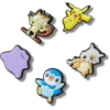 Pokémon-blanding, 5 stk. Jibbitz™-vedhæng