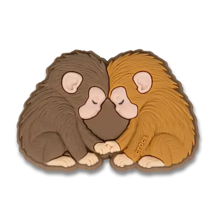 Punch the Monkey and His Bestie Jibbitz-sko-skovedhæng Punch the Monkey and His Bestie Jibbitz-sko-skovedhæng
