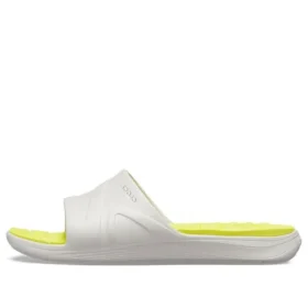 Reviva sandaler med bred rem og rund tå “Yellow White”