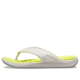 Reviva stilfulde klipklappere med rund tå “White Yellow” Reviva stilfulde klipklappere med rund tå “White Yellow”