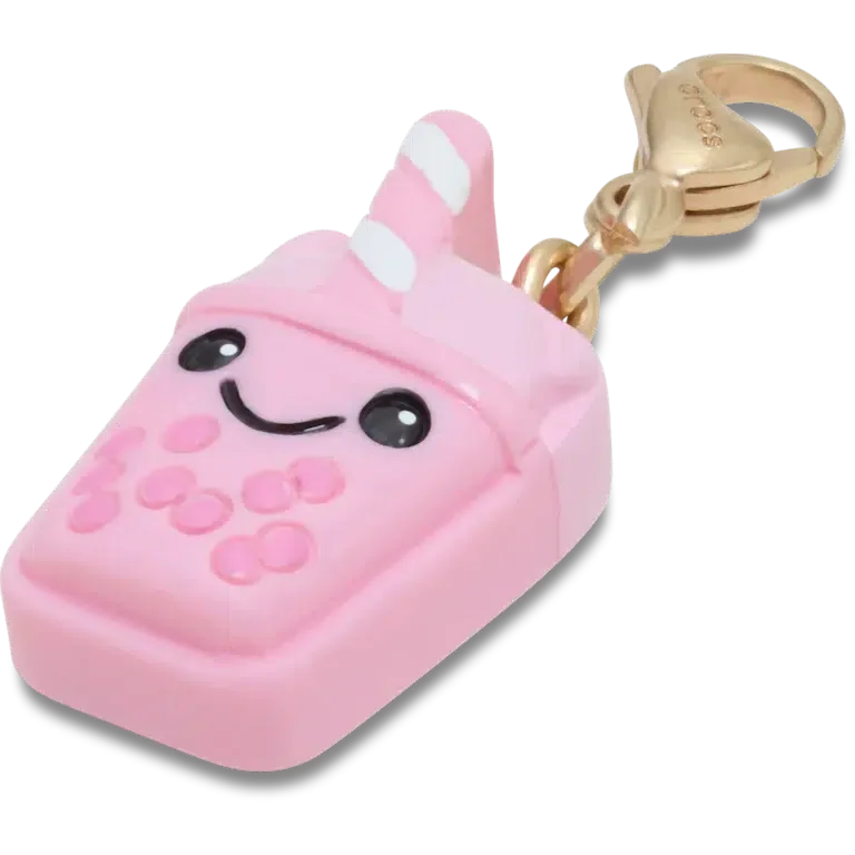 Sød lyserød Boba-charm Jibbitz-skovedhæng Sød lyserød Boba-charm Jibbitz-skovedhæng
