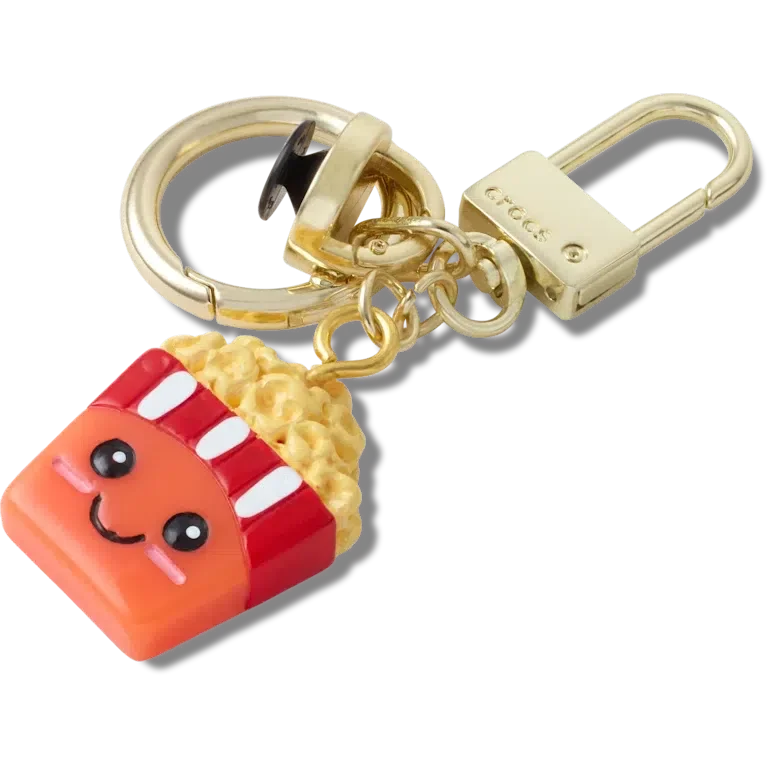 Sød taskevedhæng i form af en popcornspand Sød taskevedhæng i form af en popcornspand