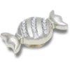 Silver Smt Gem Candy Piece Jibbitz™-vedhæng