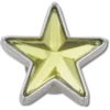 Sølv- og grønne Smt Gem Star Jibbitz™-vedhæng