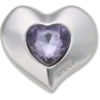 Sølv- og lilla Smt Gem Heart Jibbitz™-vedhæng