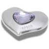Sølv- og lilla Smt Gem Heart Jibbitz™-vedhæng