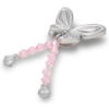 Sølvfarvede Meta-sommerfugl-Jibbitz-vedhæng med perler