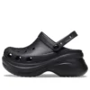 Small Whale Retro Crocs med tyk sål, sorte Sandaler