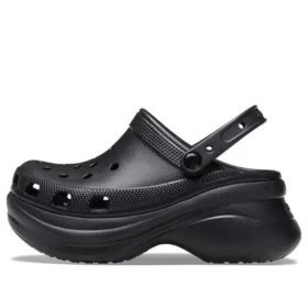 Small Whale Retro Crocs med tyk sål, sorte Sandaler