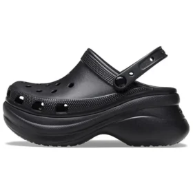 Small Whale Retro Crocs med tyk sål, sorte Sandaler