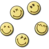 Smileyworld 5-pak Jibbitz-vedhæng