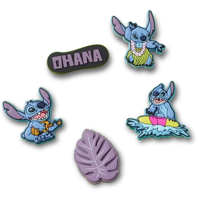 Stitch Tropical 5-pak Jibbitz-vedhæng Stitch Tropical 5-pak Jibbitz-vedhæng