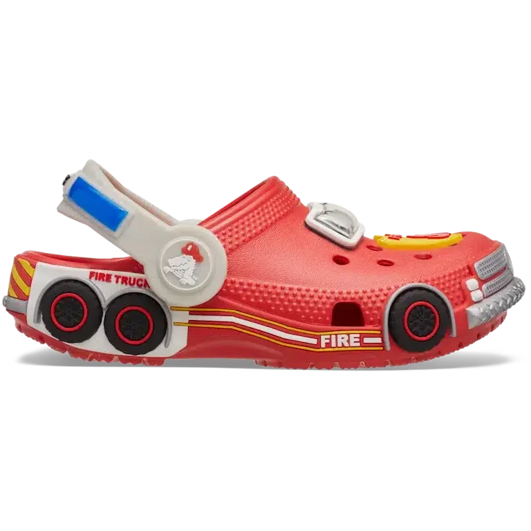 Toddler Classic Iam brandbil-klog med lys og bagrem Toddler Classic Iam brandbil-klog med lys og bagrem