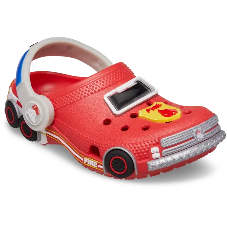 Toddler Classic Iam brandbil-klog med lys og bagrem Toddler Classic Iam brandbil-klog med lys og bagrem