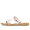 Tulum Shimmer Toe Post Sandal “Pink Clay”