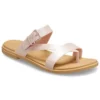 Tulum Shimmer Toe Post Sandal “Pink Clay”